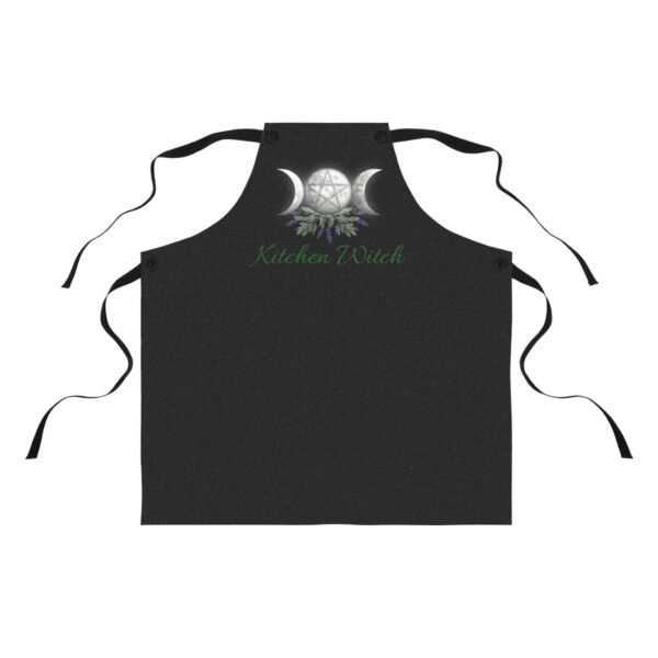 Kitchen Witch Apron with Triple Moon Pentacle & Lavender Design Kitchen Witch Apron, Magical Cooking Gift, Culinary Arts Gift, Witchcraft Kitchenware, Unique Chef Apron, Kitchen Accessory